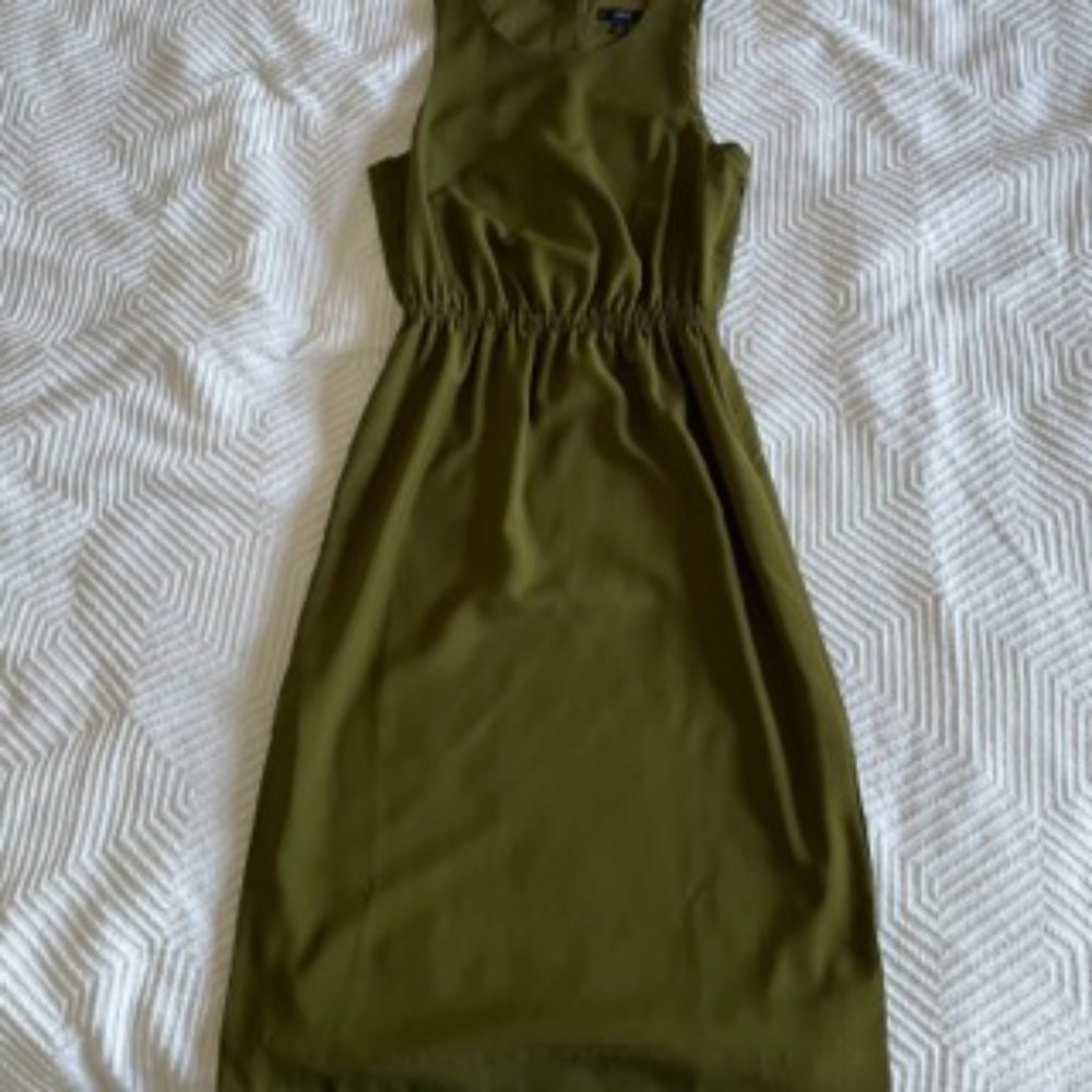 J.Crew Maxi A Line Oliver Green Summer Dress Women